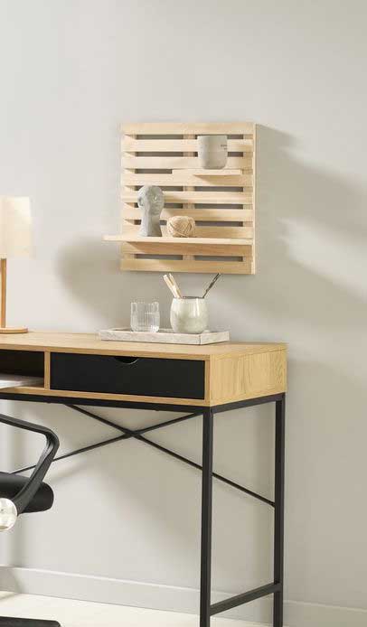 Zidna Polica Od Drveta Kett - pogled 4