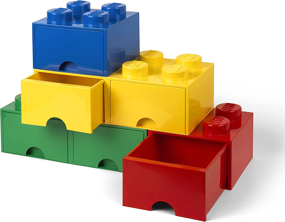 Stona fioka LEGO® Kocka 4  15x15x11cm crvena 4020 - pogled 4