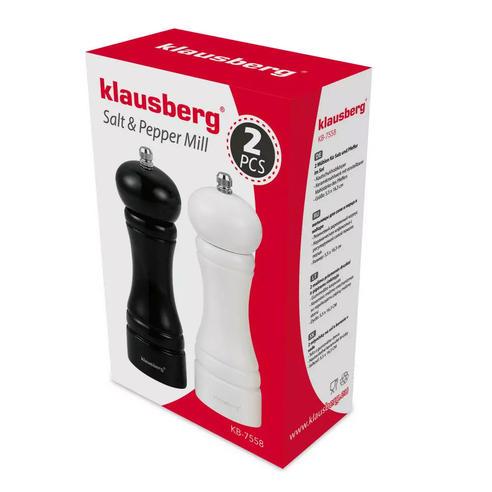 Klausberg mlin za so i biber set KB7558 - pogled 4