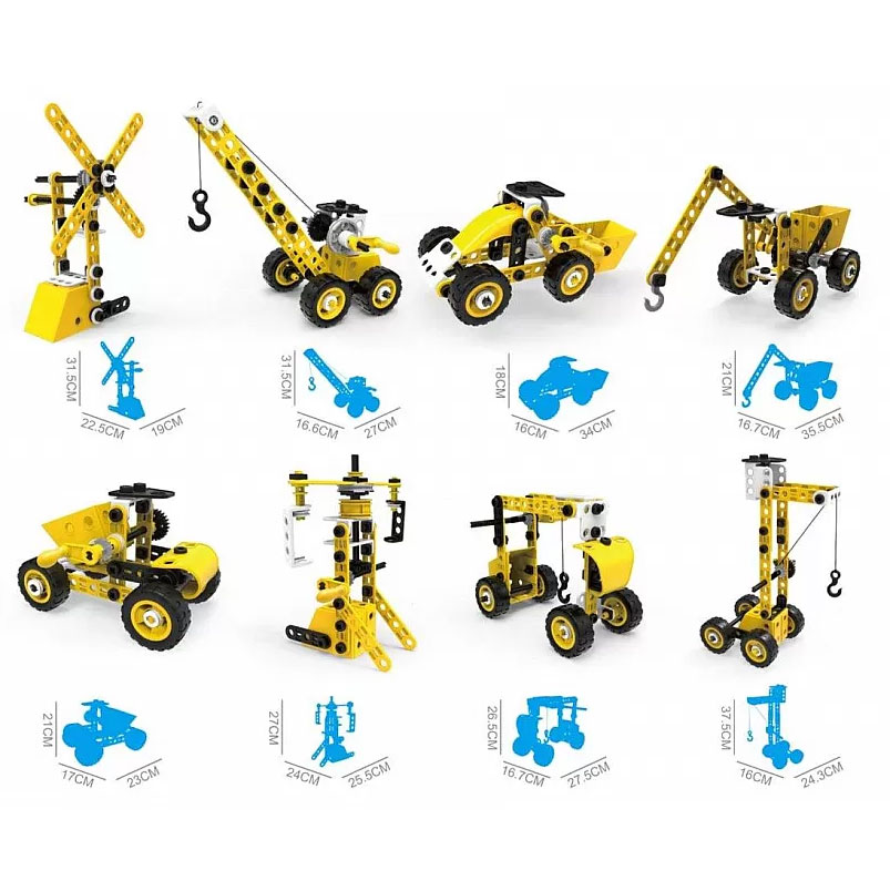 Sastavi Rastavi Set Građevinskih Mašina 8u1 - pogled 4
