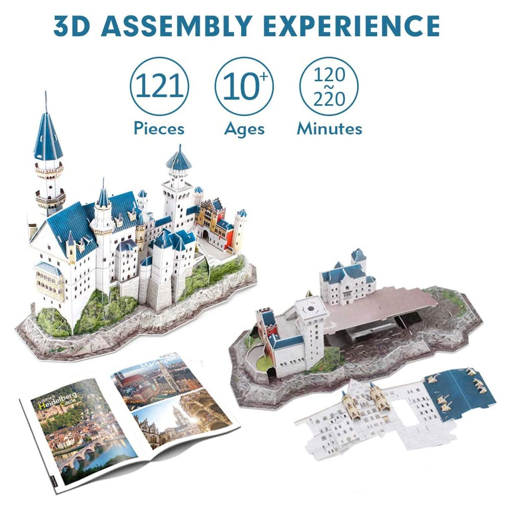 CubicFun National Geographic 3D Puzzle Neuschwanstein dvorac - pogled 4