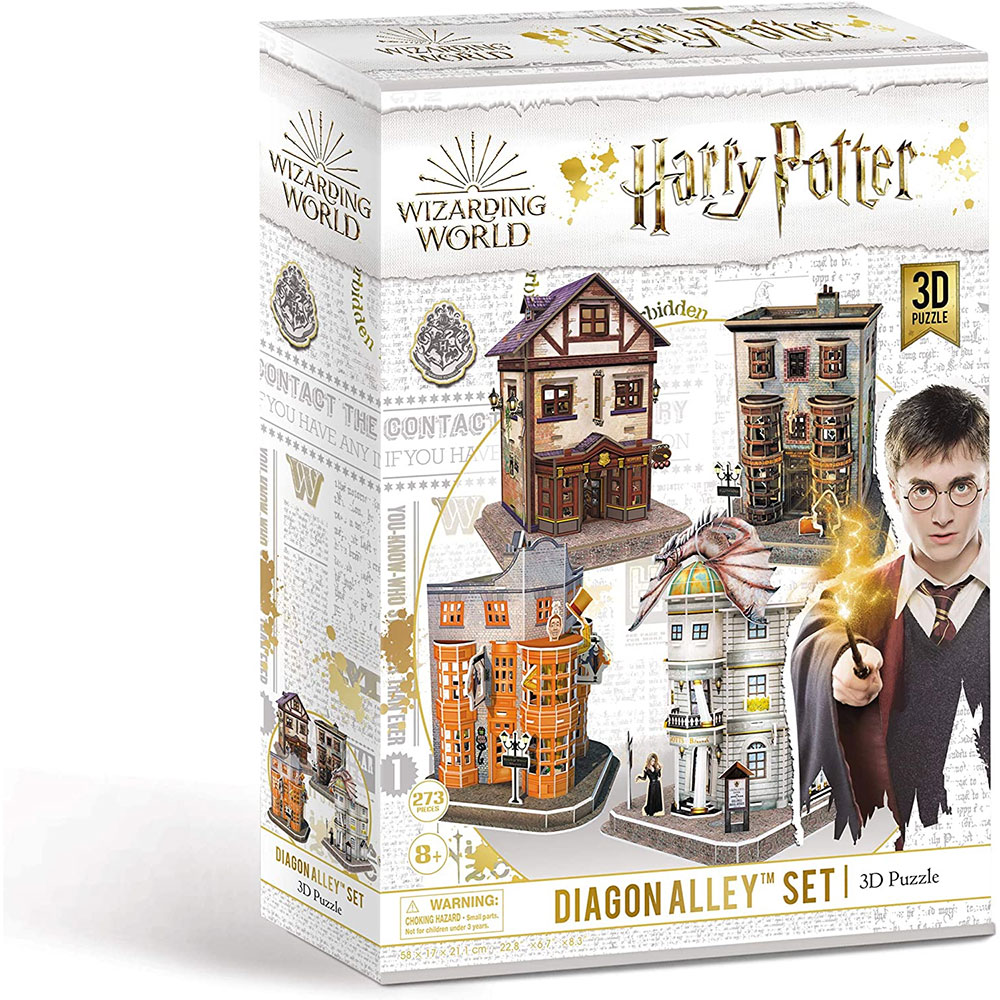 CubicFun 3D Puzzle Harry Potter Diagon Alley 4-u-1 Set - pogled 4