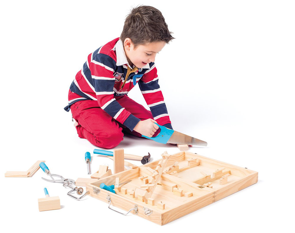 WOODY Igračka - Metalni alat u drvenom koferu  91800 - pogled 4