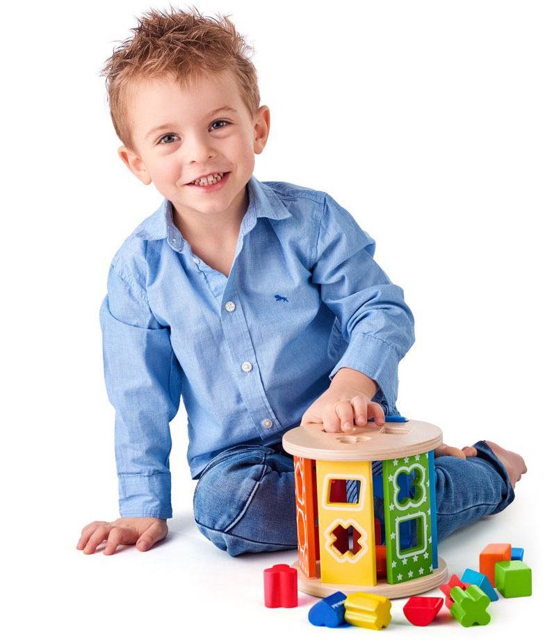 WOODY Edukativna igračka Sorter - Valjak sa oblicima i bojama 91985 - pogled 4