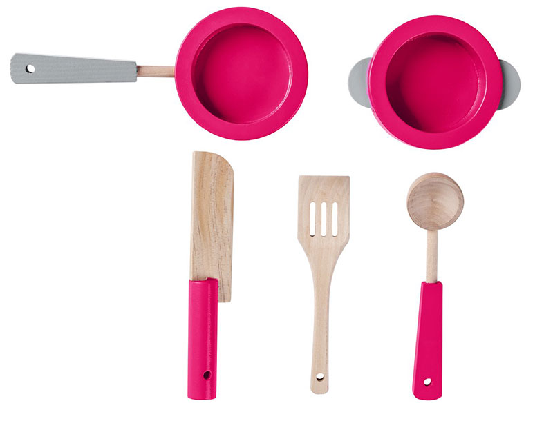 WOODY Drvena kuhinjica sa priborom Chichi Cats 91781 - pogled 4