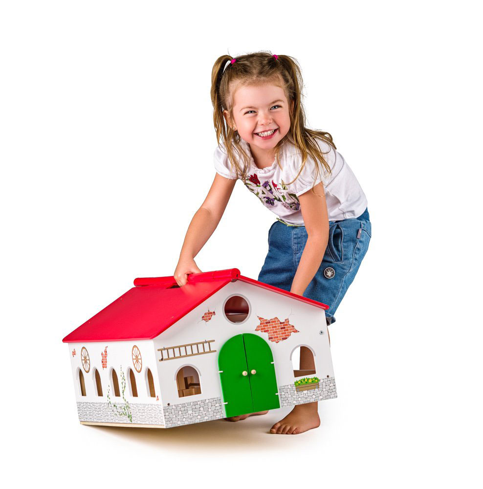 WOODY Igračka Velika drvena štala Brunn 90788 - pogled 4