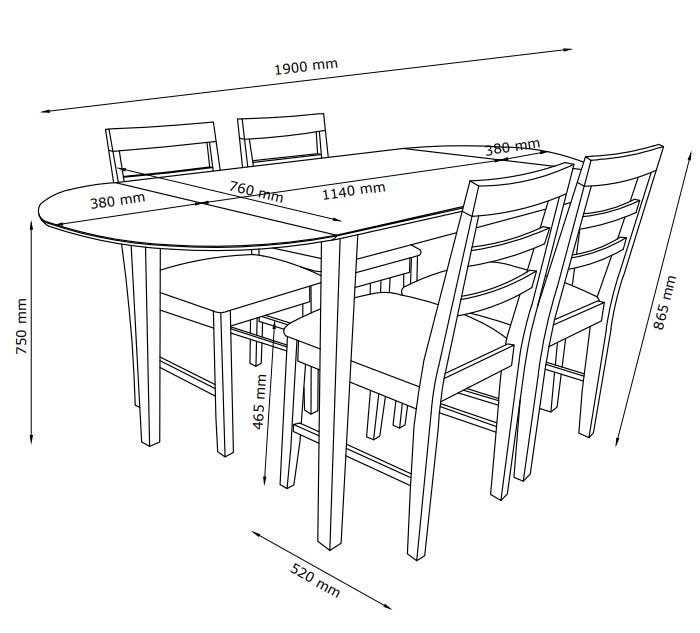 Trpezarijska Garnitura La Isla - pogled 4