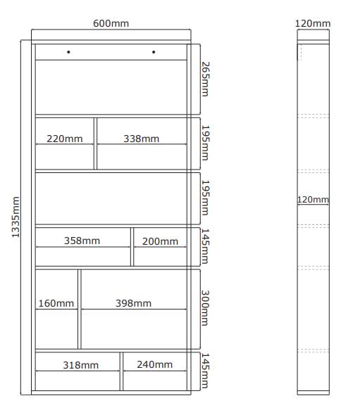 Zidna polica Panda - pogled 4