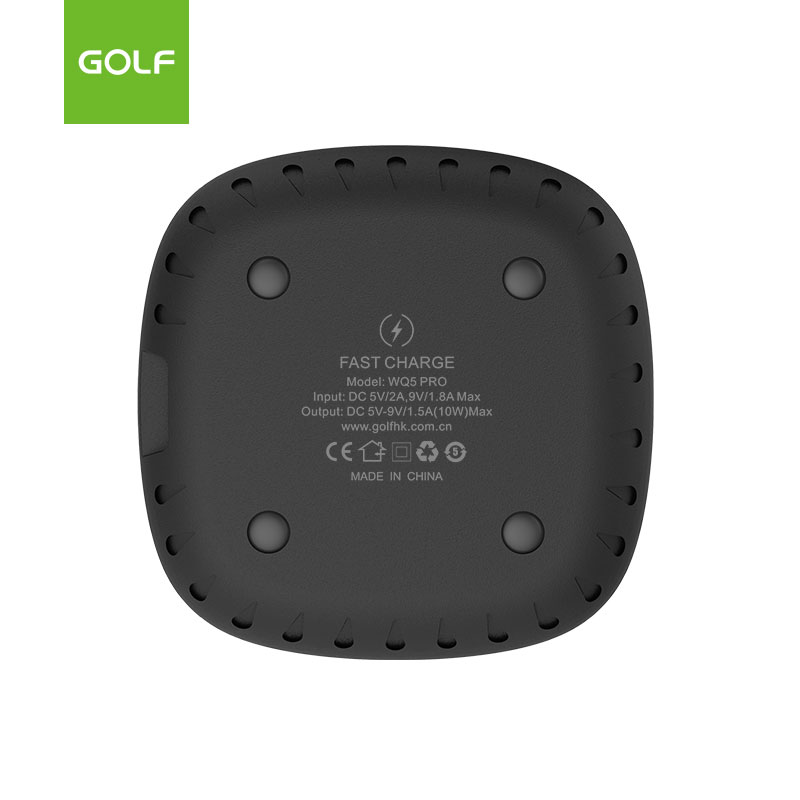 Golf WQ5 PRO brzi bežični punjač 10W u crnoj boji - pogled 4