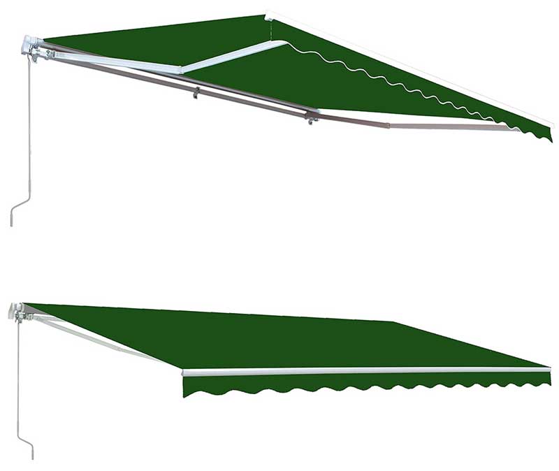 Tenda za montažu na zid ili plafon Zelena 3x2m - pogled 4