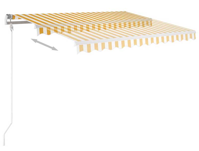 Tenda za montažu na zid ili plafon Žuto Bela 3x2m - pogled 4