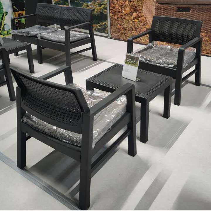 Garnitura Za Terasu Kraka - 2 Fotelje sa jastucima i Sto - pogled 4