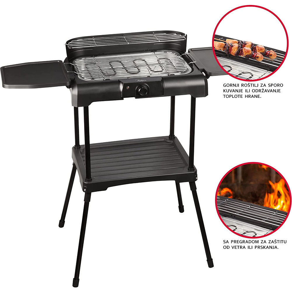 Električni roštilj sa policama i nogarima Ardes ARBBQ02 - pogled 4