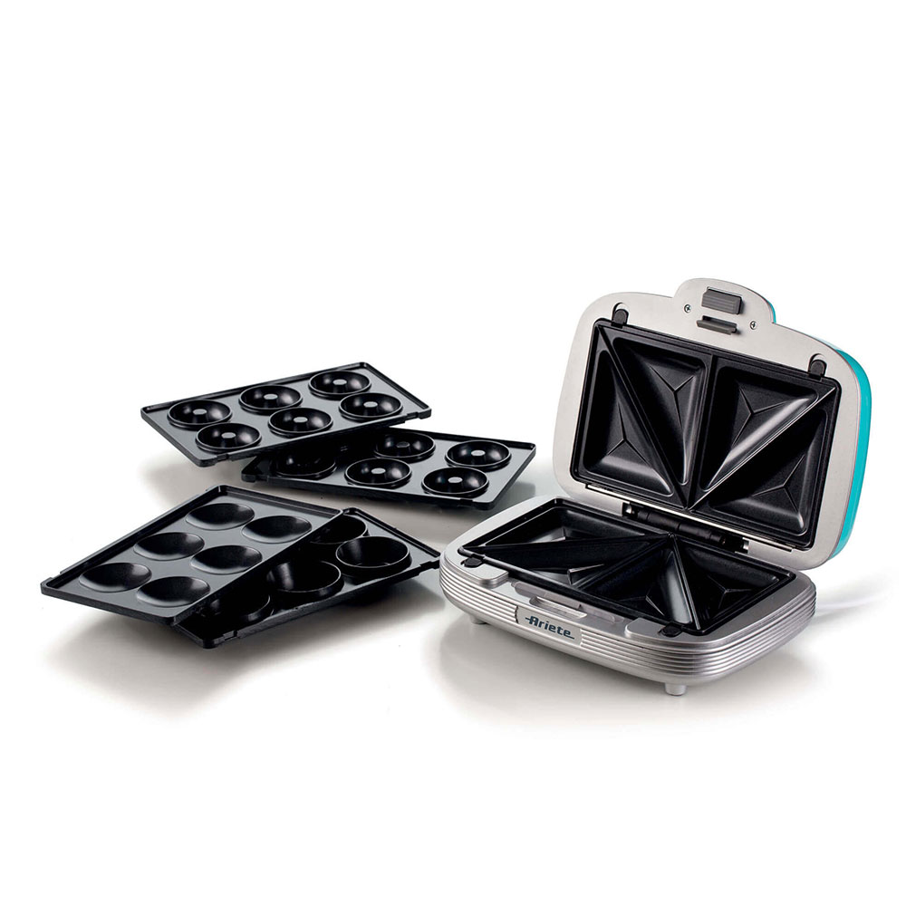 Višenamenski aparat za mafine, krofnice i sendviče Ariete Party Time 1972 plavi - pogled 4