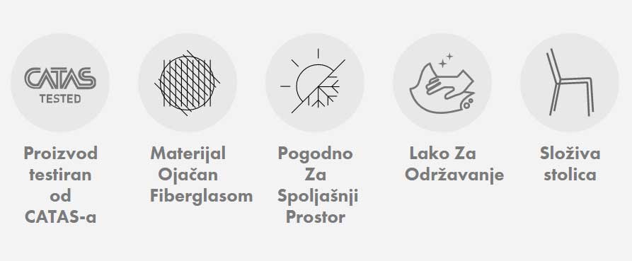 Baštenska stolica Tilia Louise Beige - pogled 4