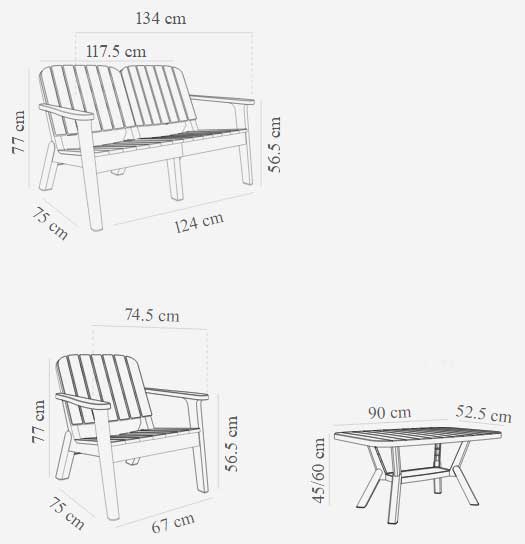 Tilia Garnitura za baštu ili terasu Silva Anthracite Charcoal - pogled 4