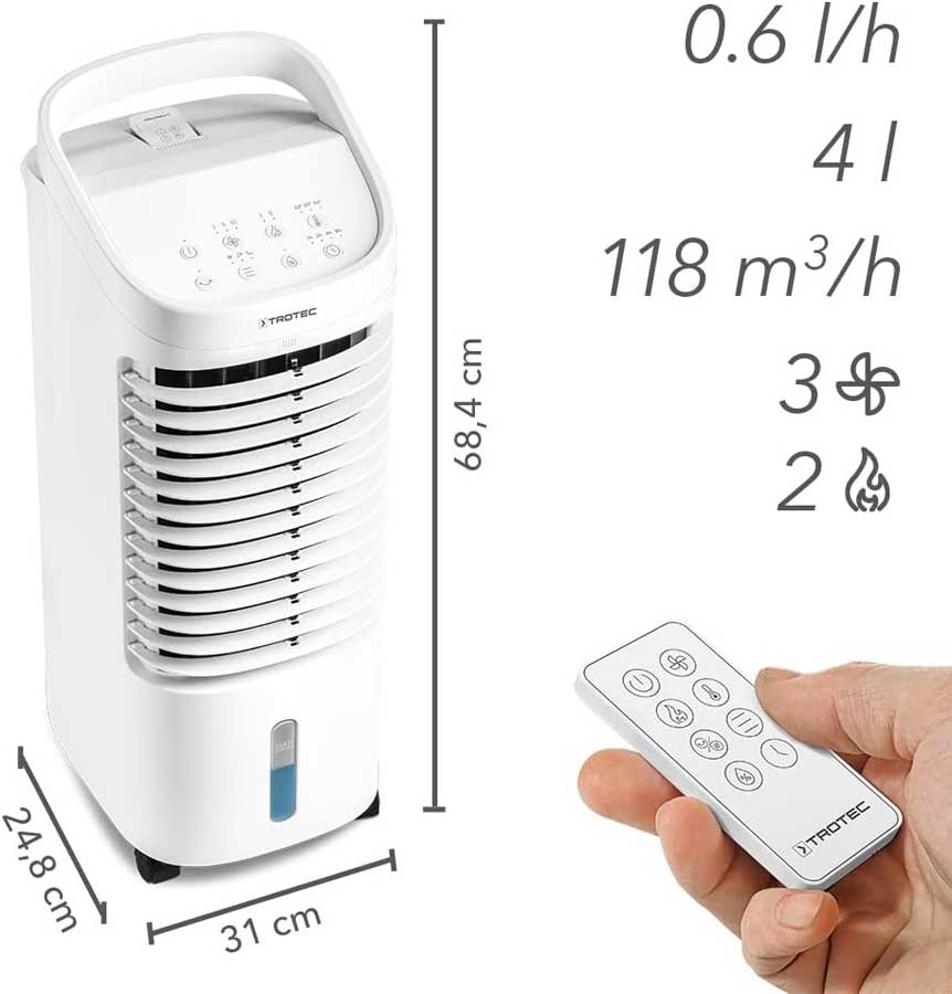 Trotec 4U1 Uređaj za zagrevanje i hlađenje vazduha u prostorijama PAE 19 H - pogled 4