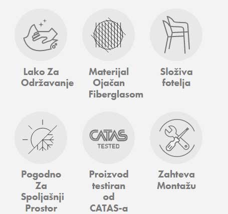 Baštenska stolica Tilia Atra Sax Blue - Cool Gray - pogled 4