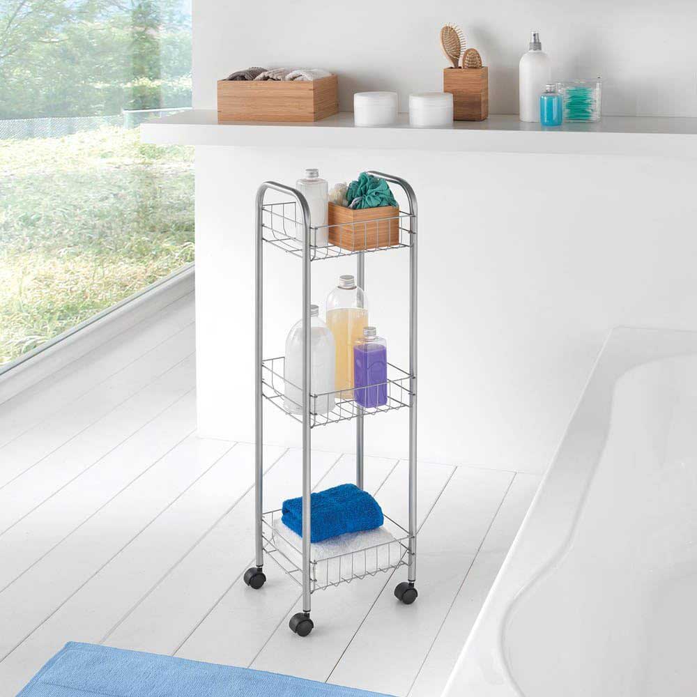 Polica Sa Točkićima Uzana Za Kuhinju, Kupatilo, Ostavu Metaltex Toronto Italija - pogled 4