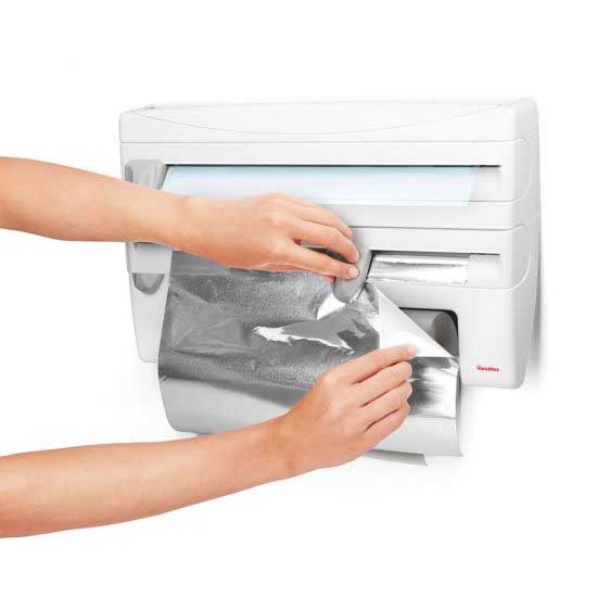 Zidni držač za kuhinjske ubruse i rolne sa kliznim sečivima Metaltex - pogled 4