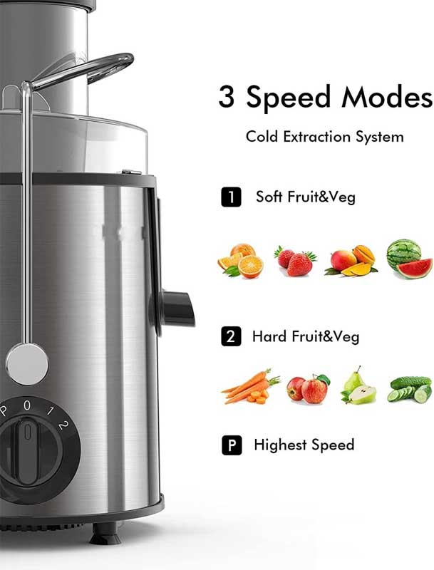 Sokovnik sa širokim otvorom Royalty Line PJ19001 Silver - pogled 4