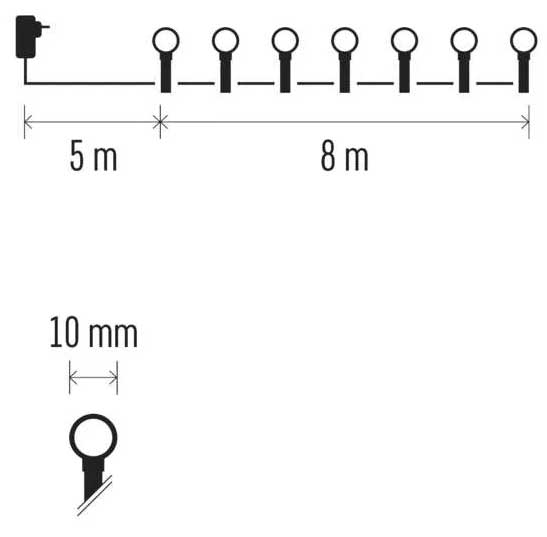 Multikolor lampice za spoljnu upotrebu Sa tajmerom 80 LED 8m Emos D5AM02 - pogled 4
