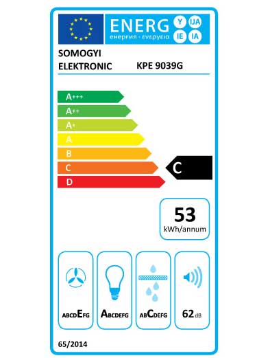 Home Kuhinjski aspirator sa Carbon filterima Cyclone Black KPE9039G - pogled 4