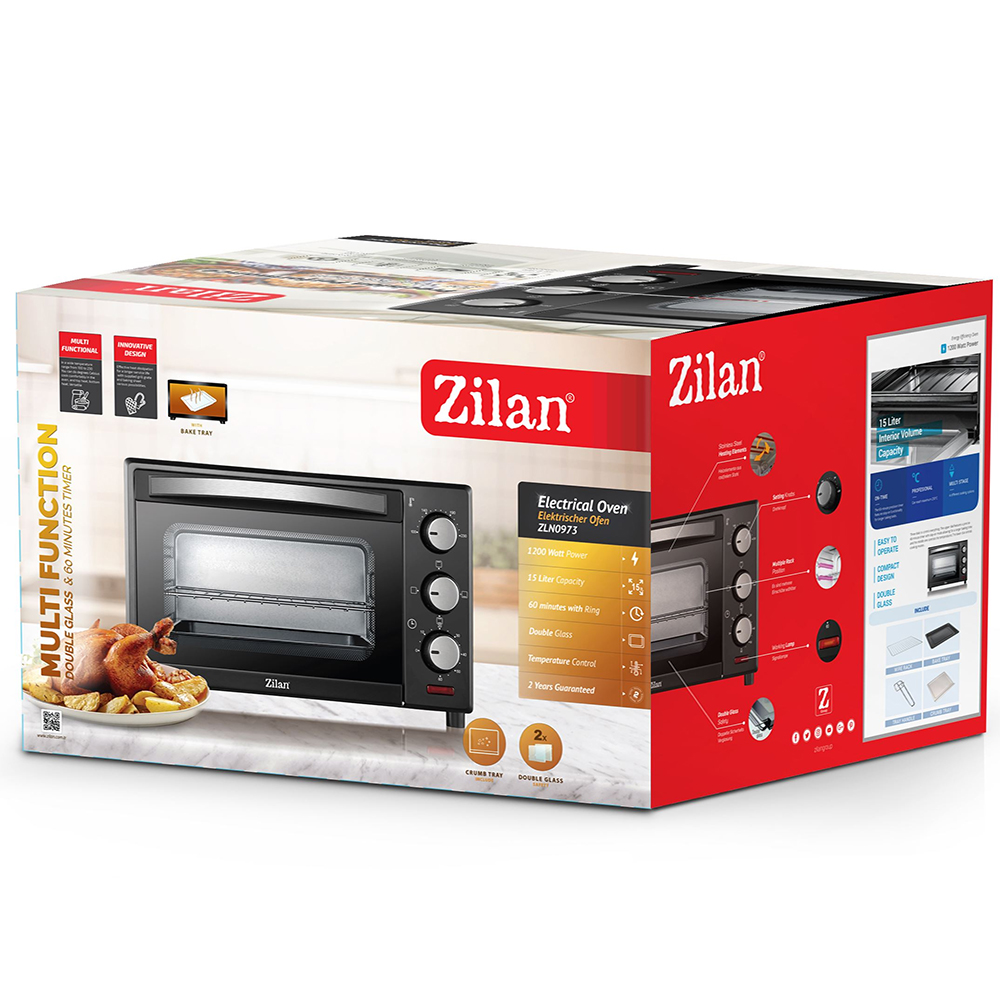 Zilan mini električna rerna 15L sa tajmerom ZLN0973 - pogled 4