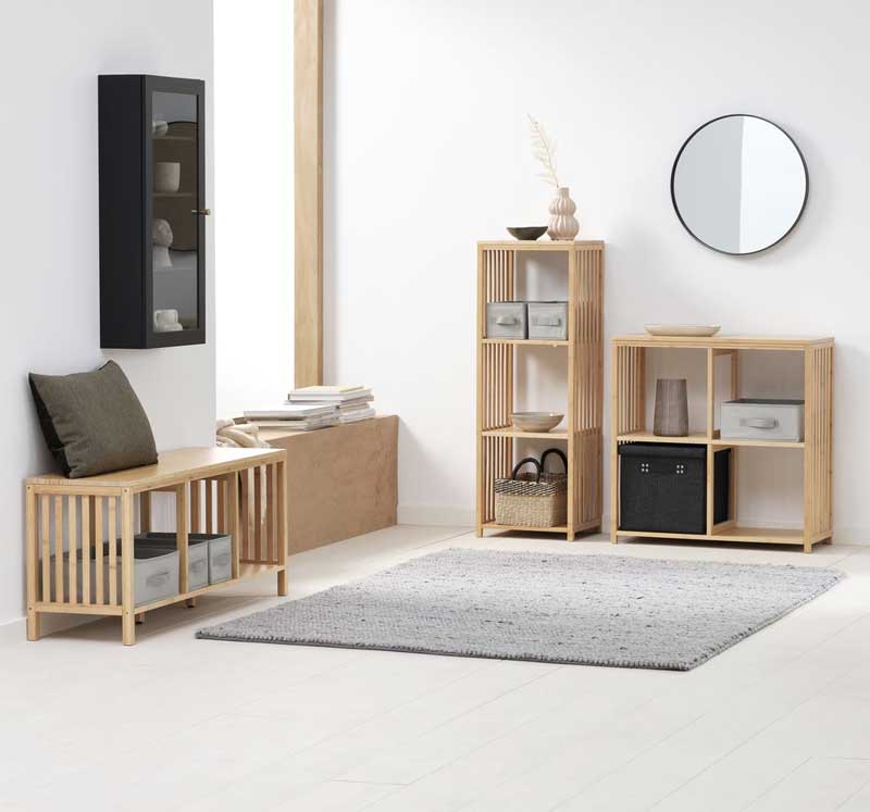 Dekorativna polica od bambusa 37x107x32cm - pogled 4