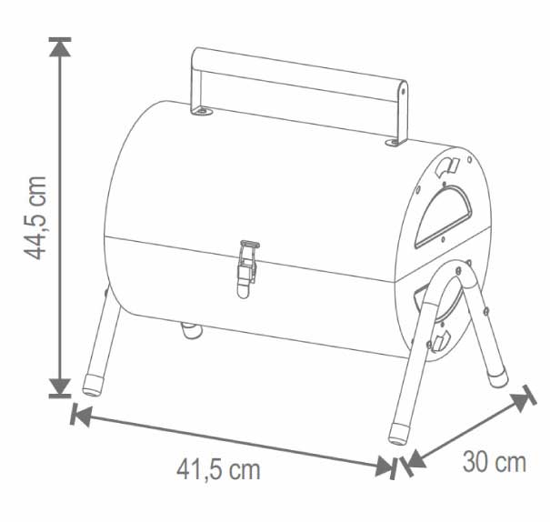 Prenosni sklopivi roštilj na ćumur GR01 - pogled 4