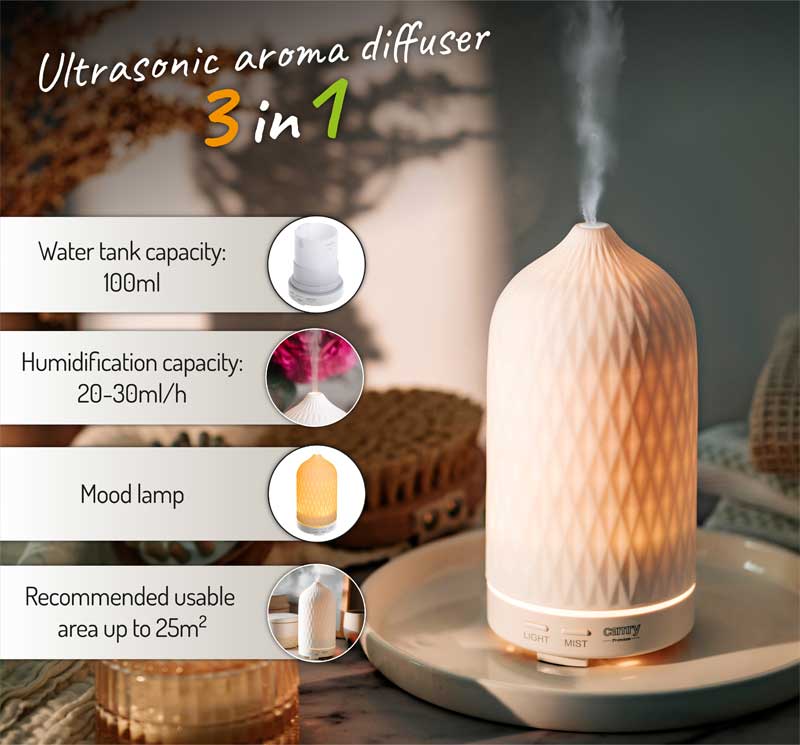 Aroma difuzer sa lampom Camry CR 7970 - pogled 4