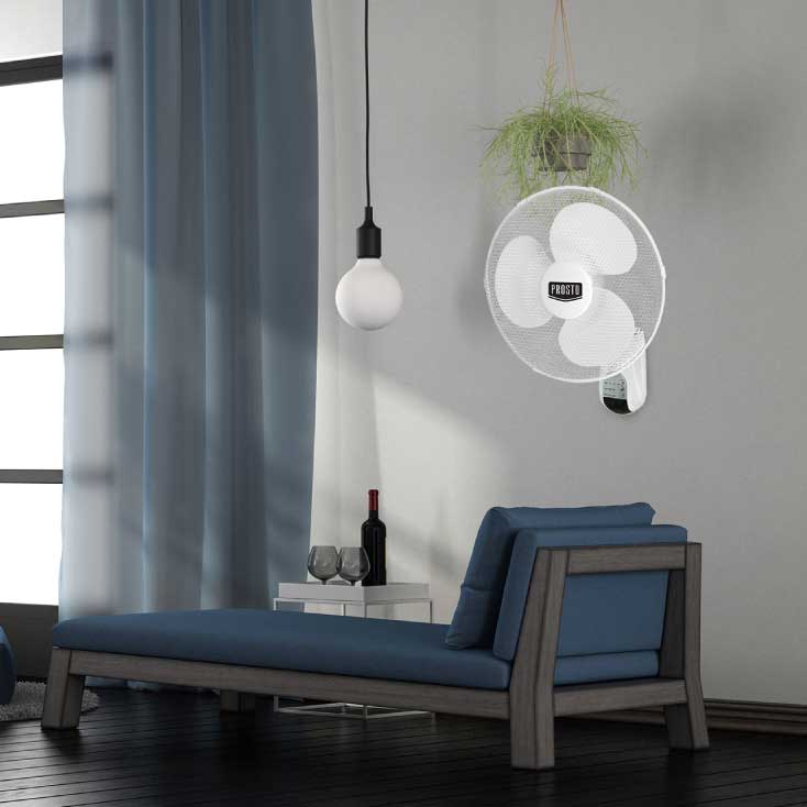 Zidni ventilator sa daljinskim upravljačem 40cm 50W Prosto WF40R - pogled 4