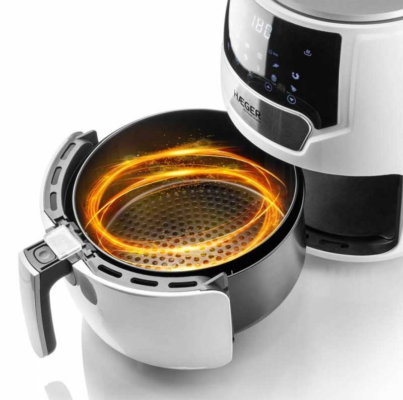 Digitalna friteza na vruć vazduh Haeger Air Feast White 4.2L - pogled 4