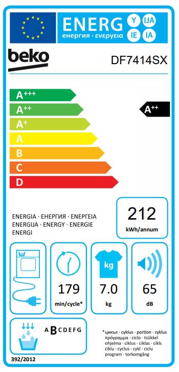 Mašina za sušenje veša 7kg Beko DF7414SX - pogled 4