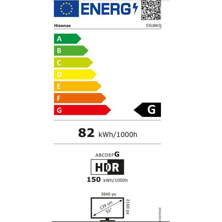 Hisense ULED Smart televizor 55 inča 4K Ultra HD 55U8KQ - pogled 4