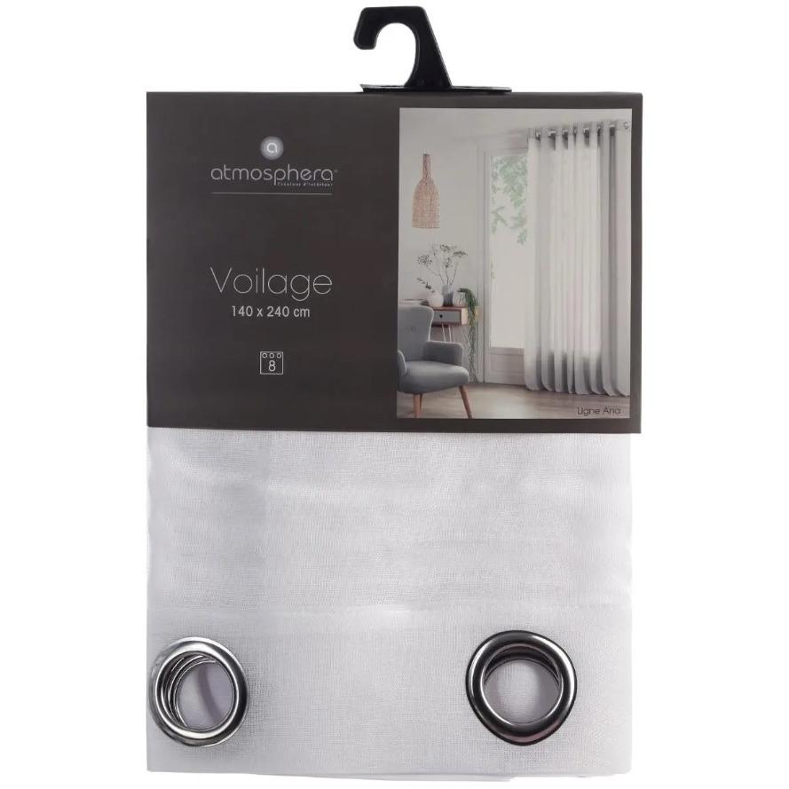 Atmosphera Zavesa Ana 140x260cm Poliester Bela - pogled 4