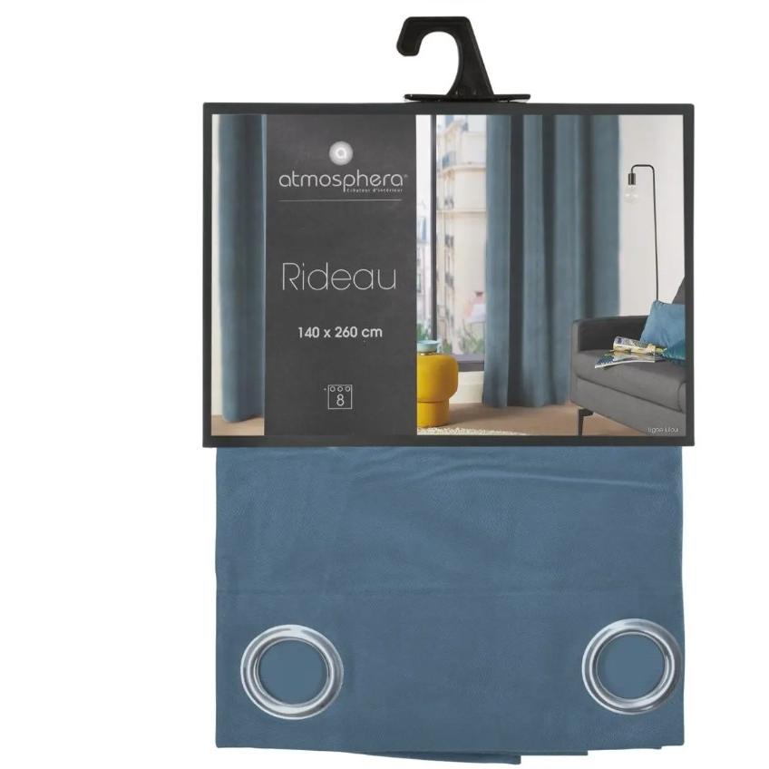 Atmosphera Zavesa Lilou 140x260cm Poliester Plava - pogled 4