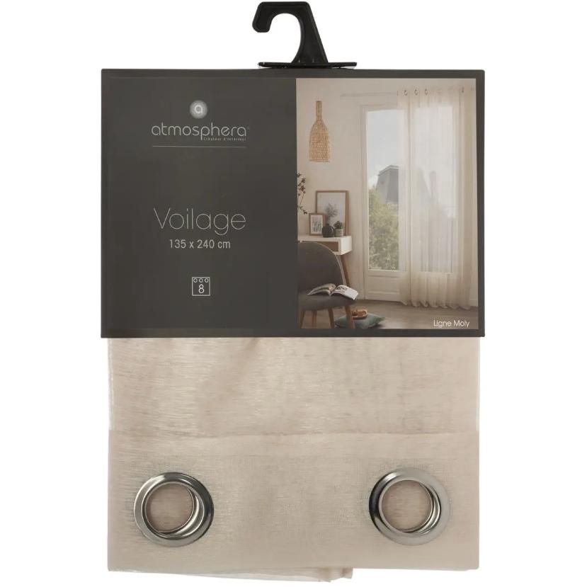 Atmosphera Zavesa Moly Li 135x240cm Poliester Krem - pogled 4