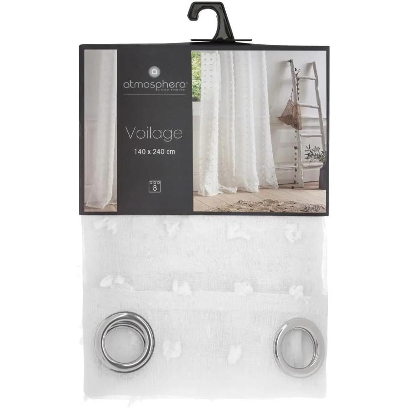Atmosphera Zavesa Lily 140x240cm Poliester Bela - pogled 4