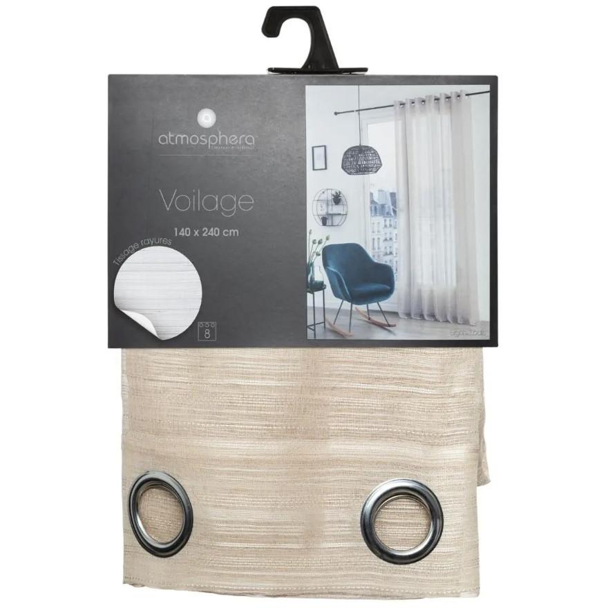 Atmosphera Zavesa Louis Wh 140x240cm Iv Poliester Bez - pogled 4