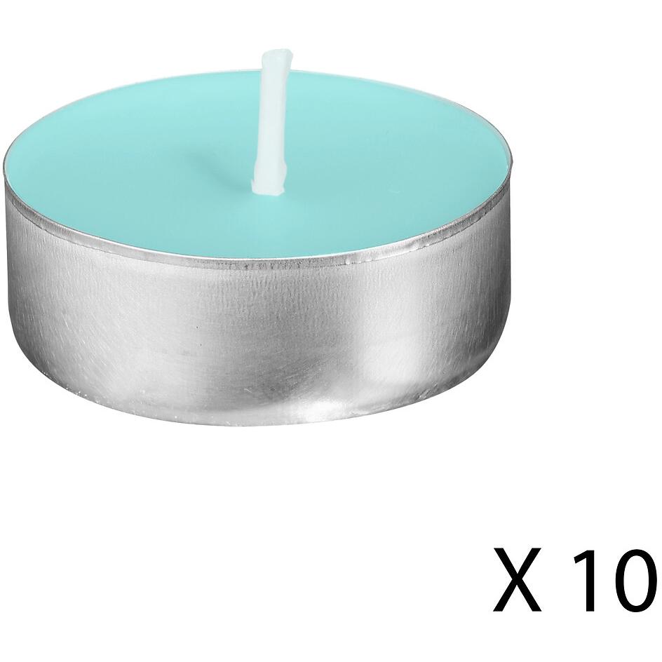 Atmosphera Set Sveca 30kom, Dim 3,7x1,3cm Vosak Svetlo Plava Cvet Tiare - pogled 4