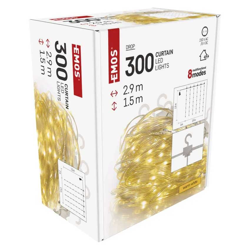 Lampice za spoljnu i unutrašnju upotrebu Zavesa 2.9x1.5 m Emos D3EW03 - pogled 4