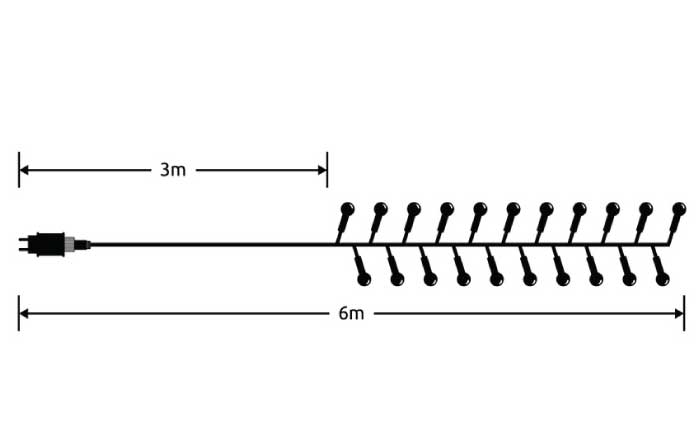 Dekorativne LED lampice 288 dioda Roze Bele Modee - pogled 4