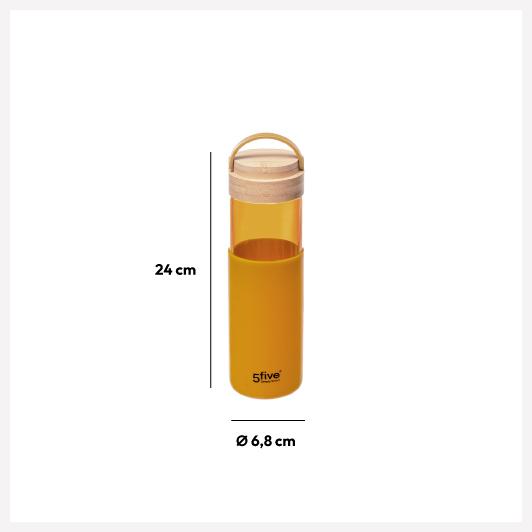 Five Boca Modern 0.55 Lit 6.8 x 24 cm Staklo Zuta - pogled 4