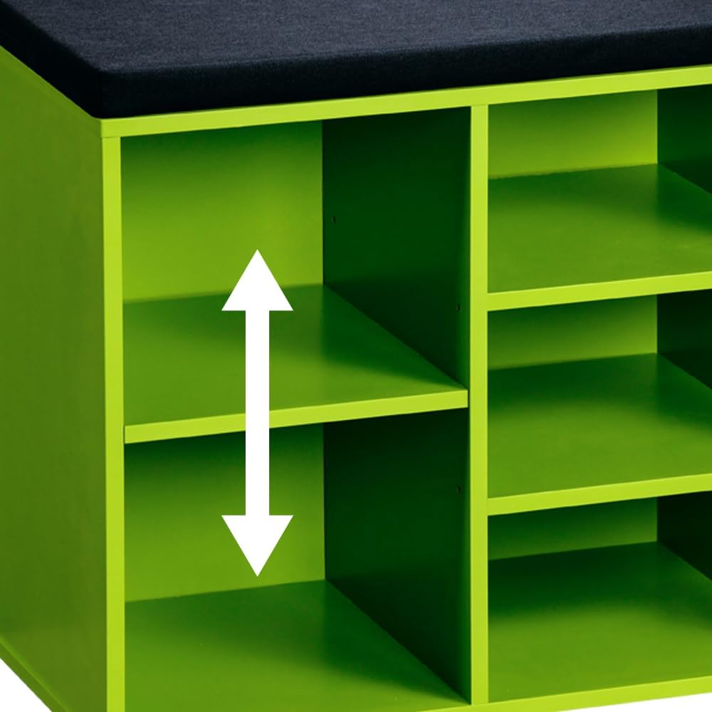 Kesper Zeleni Drveni Cipelarnik Sa Jastukom Za Sedenje KSP15982 - pogled 4