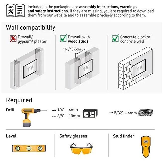Barkan E304 zidni TV nosač od 13 do 58 inča - pogled 4