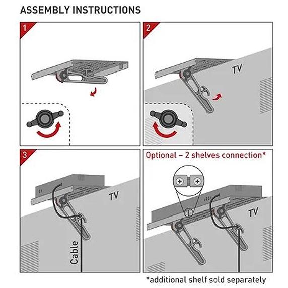 BARKAN E812 polica za TV - pogled 4