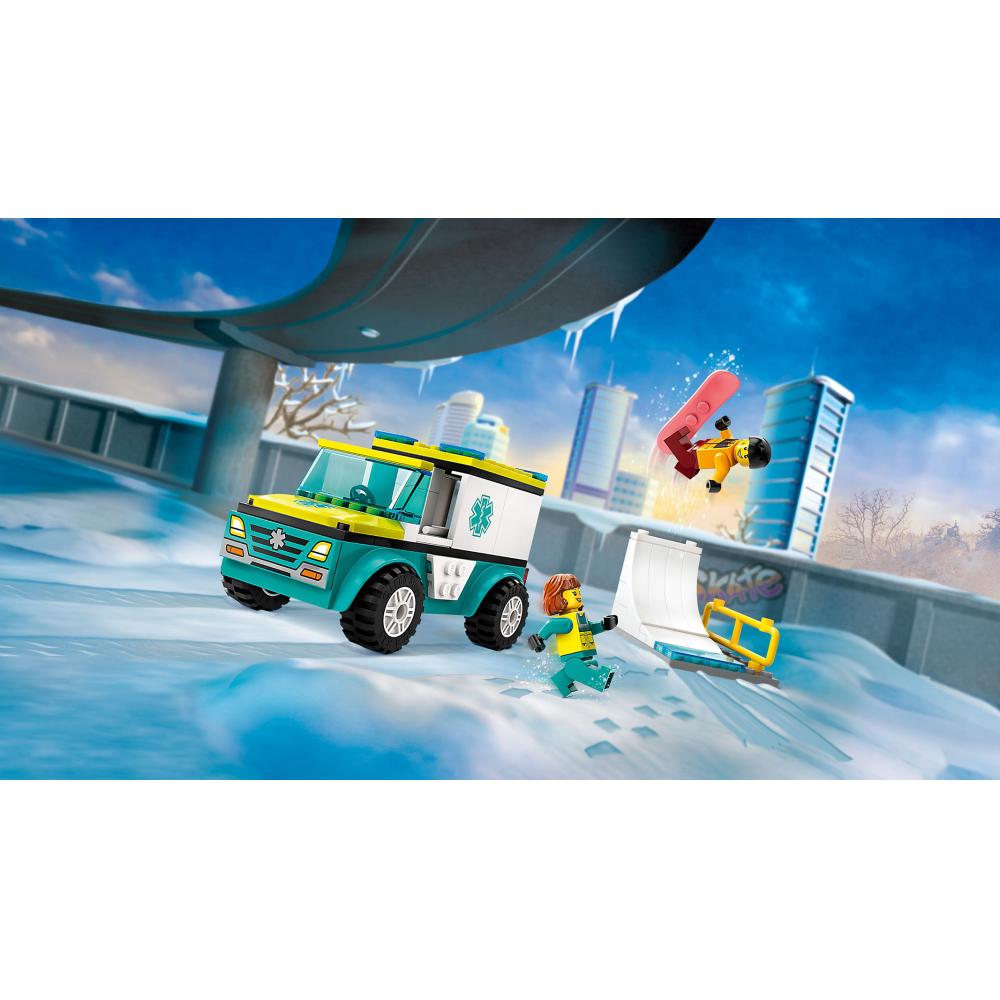 LEGO® City Vozilo hitne pomoći i snowboarder 60403 - pogled 4