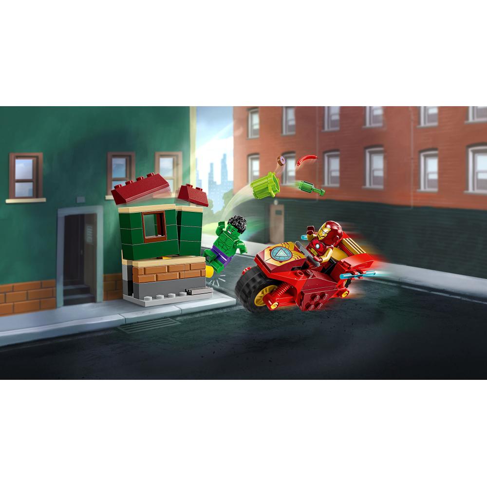 LEGO® Marvel Iron Man na motoru i Hulk 76287 - pogled 4