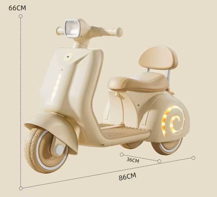 Dečija Vespa na Akumulator Sa LED svetlom - pogled 4